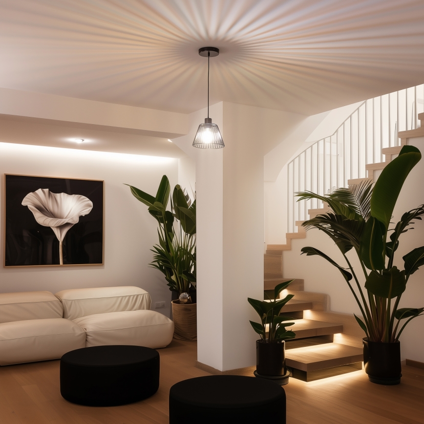 Универсален абажур CURITIBA, диаметър 21 см, черен