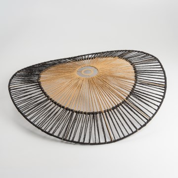 Универсален абажур KERIA диам. 50 cm кафяв/черен