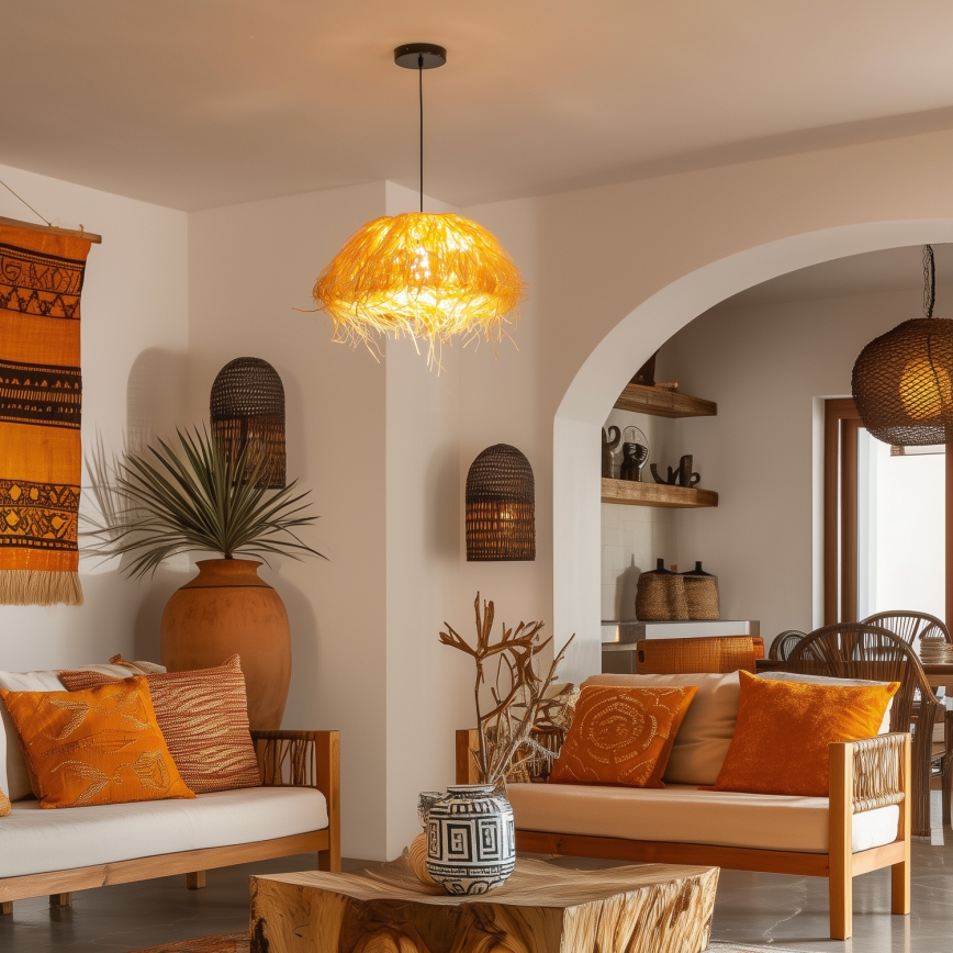 Универсален абажур KERIA Ø 40 см, кафяв