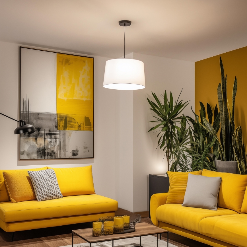 Универсален абажур KERIA, Ø 45 см, бял