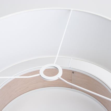 Универсален абажур KERIA Ø 50 см, бял/кафяв