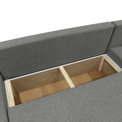 Универсален разтегателен U-образен ъглов диван с ракла ALMEIDA антрацит