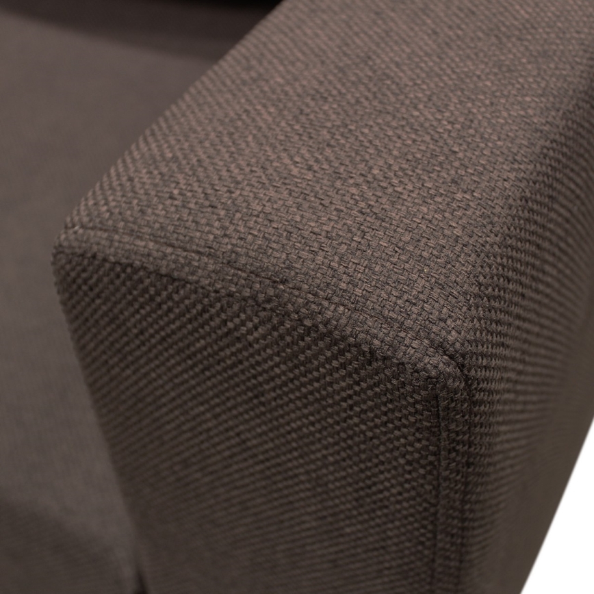 Универсален разтегателен ъглов диван SEYA в U-образна форма с място за съхранение, кафяв