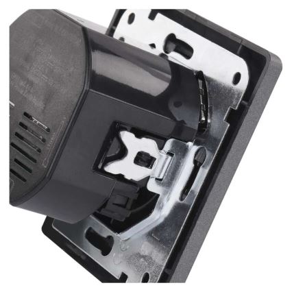 Универсална домашна розетка с USB-A и USB-C, френски стандарт, 250V/16A, антрацит