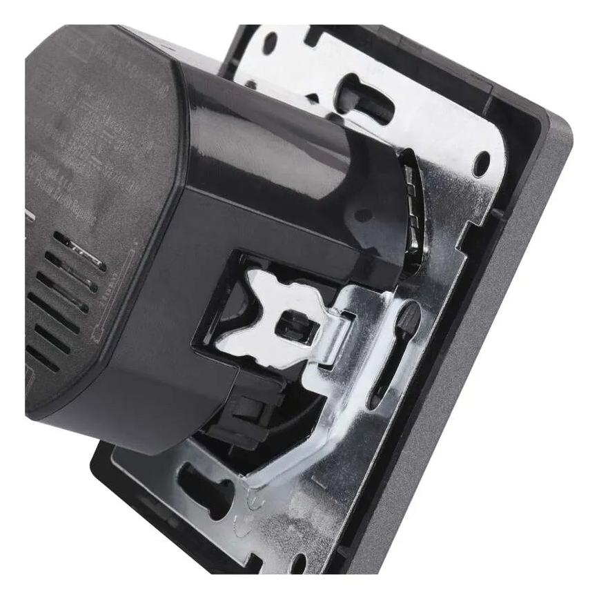 Универсална домашна розетка с USB-A и USB-C, френски стандарт, 250V/16A, антрацит