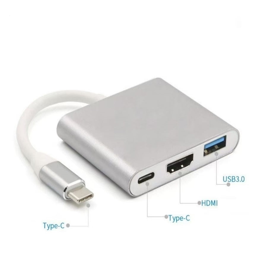 USB-C хъб 3-в-1 с Power Delivery 100W и HDMI 4K