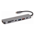 USB hub 7в1 Power Delivery 100W HDMI 4K
