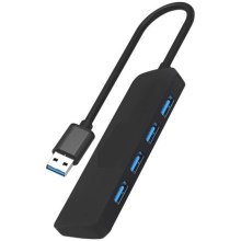 USB Сплитер 4xUSB-A 3.0 черен