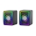 USB Тонколони с RGB подсветка 2x3W/5V черен