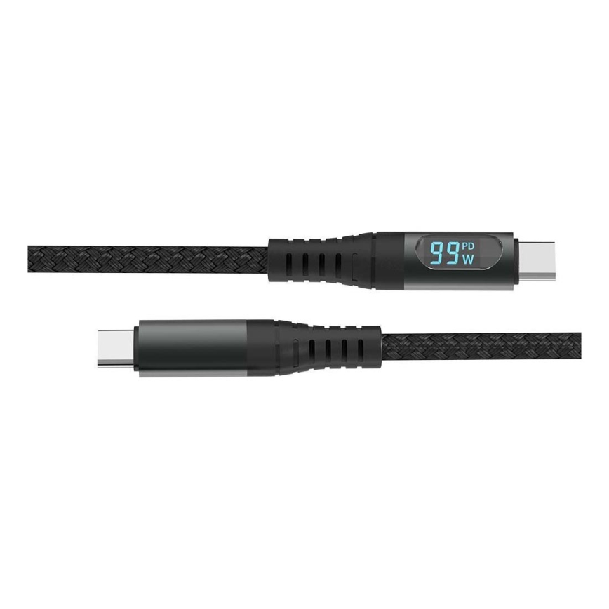 USB кабел TYPE C конектор LED дисплей 1м