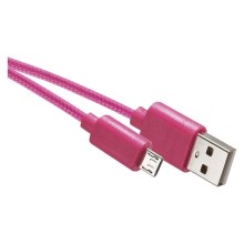 USB кабел USB 2.0 A конектор / USB B микро конектор розов