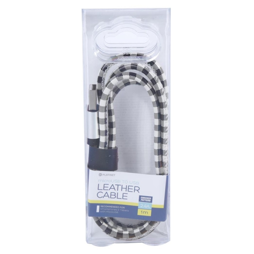 USB кабел USB A / Micro USB конектор 1м бял