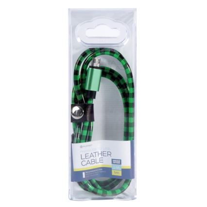 USB кабел USB A / Micro USB конектор 1м зелен