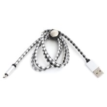 USB кабел USB A / Micro USB конектор 1м бял