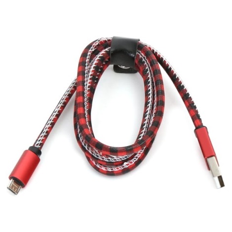 USB кабел USB A / Micro USB конектор 1м червен