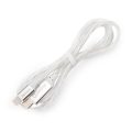 USB кабел USB-C / Lightning съединител с LED подсветка 27W 1m бял