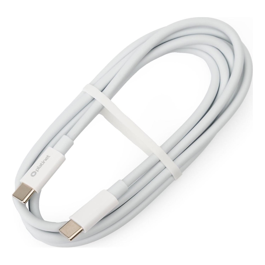 USB кабел USB-C / USB-C съединител 100W 1,5m бял