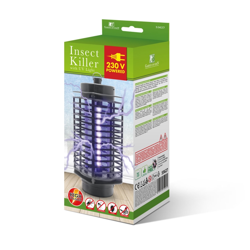 UV електрически капан за насекоми 1,2W/230V черен
