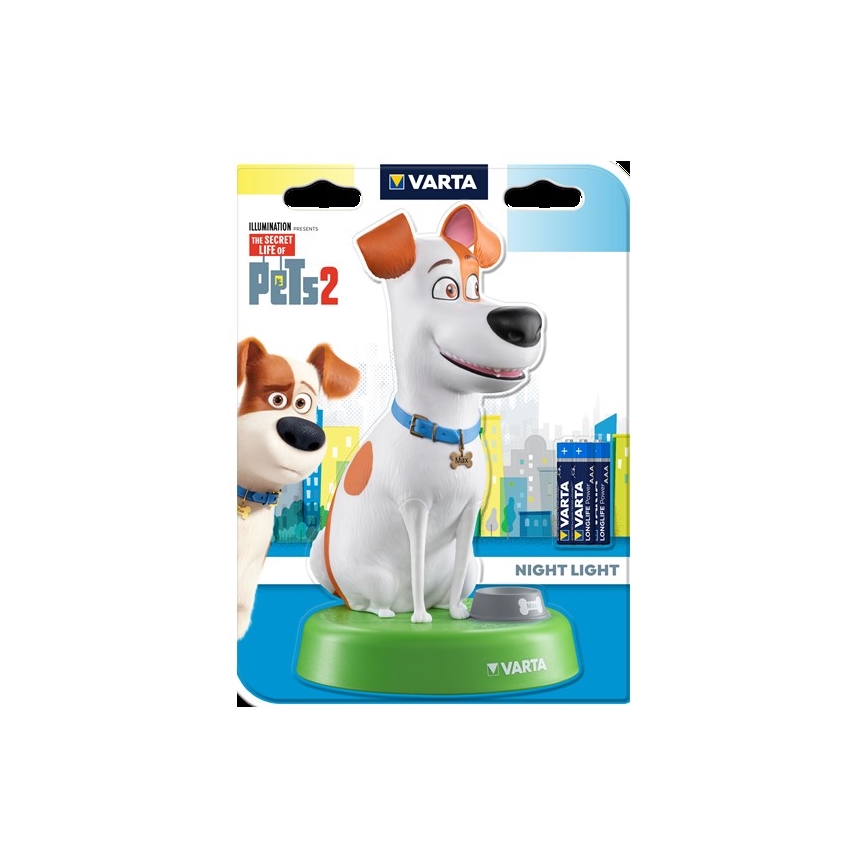 Varta 15641 - LED Детска лампа THE SECRET LIFE OF PETS LED/3xAAA