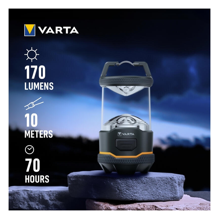 Varta 16550101111 - LED кемпинг фенер L10 LED/4xAA IP54