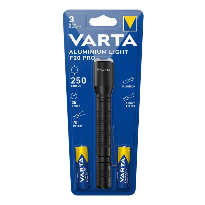 Varta 16607101421 - LED Фенерче ALUMINIUM LIGHT LED/2xAA