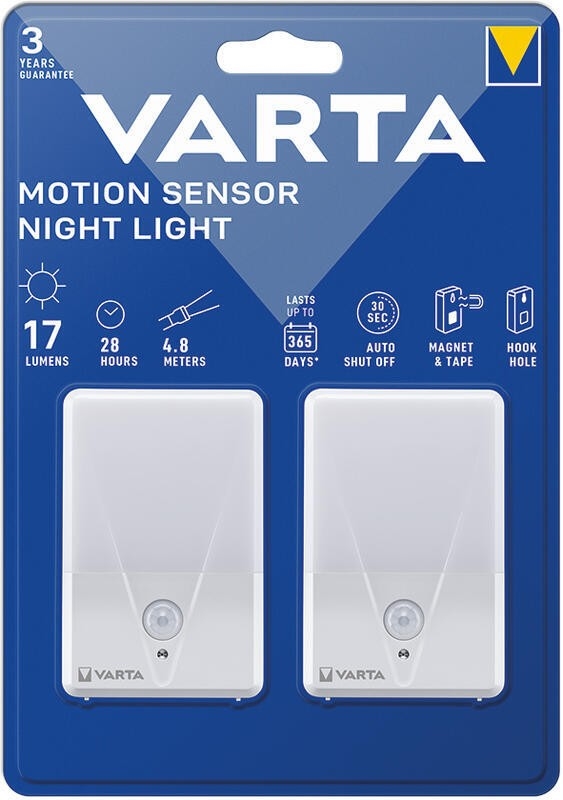 Varta 16624101402 - К-кт 2x LED Лампа за ориентация със сензор NIGHT LIGHT LED/3xAAA