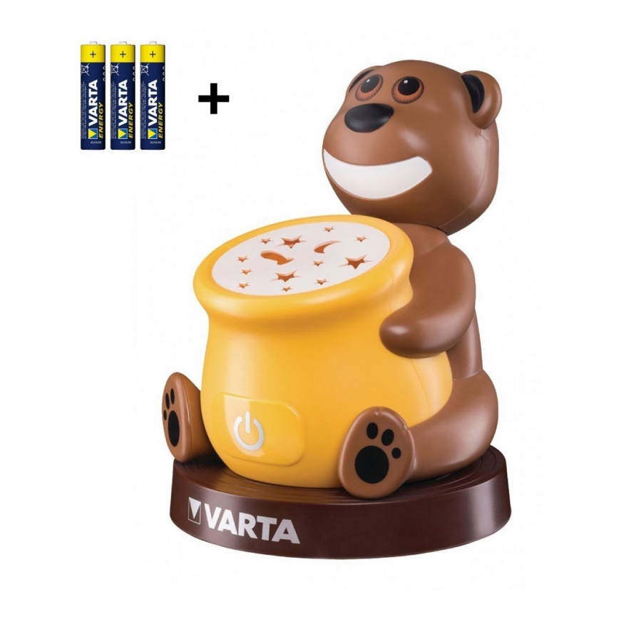 Varta 17501 - LED Детска Проектор лампа PAUL 2xLED/3xAA