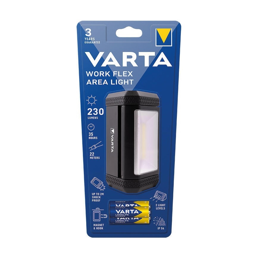 Varta 17648101421 - LED Портативно фенерче WORK FLEX AREA LIGHT LED/3xAA IP54