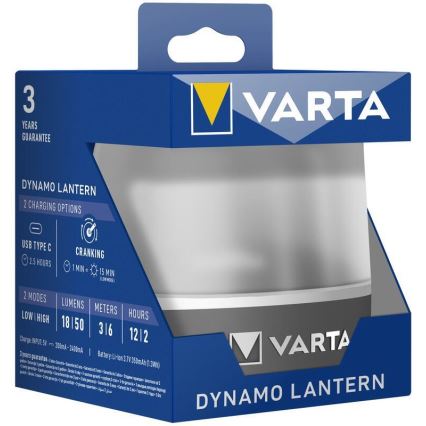 Varta 17670101111 - LED Акумулаторен лампа DYNAMO LANTERN LED/5V 350 mAhIP54