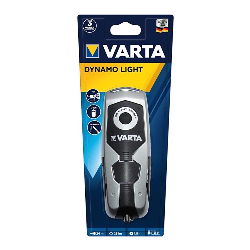 Varta 17680101401 - LED Акумулаторно фенерче DYNAMO LIGHT LED/120 mAh IPX4