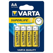 Varta 2006 - 4 бр. Цинково/въглеродна батерия SUPERLIFE AA 1,5V