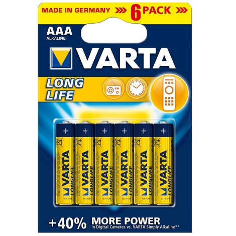 Varta 4103 - 6 ks Алкални батерии LONGLIFE EXTRA AAA 1,5V