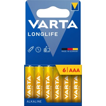 Varta 4103101746 - 6 бр. Алкална батерия LONGLIFE AAA 1,5V