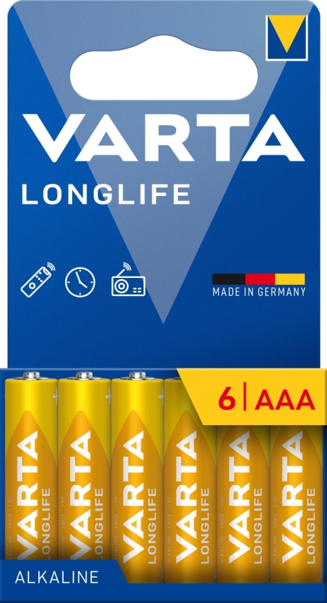 Varta 4103101746 - 6 бр. Алкална батерия LONGLIFE AAA 1,5V