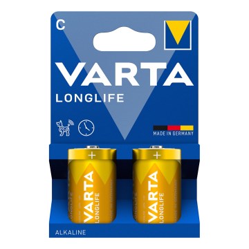 Varta 4114101422 - 2 бр. Алкална батерия LONGLIFE LR14/C 1,5V