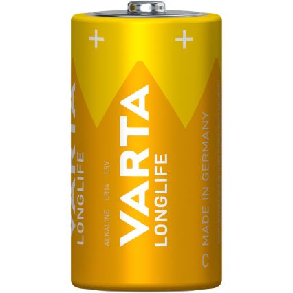 Varta 4114101422 - 2 бр. Алкална батерия LONGLIFE LR14/C 1,5V