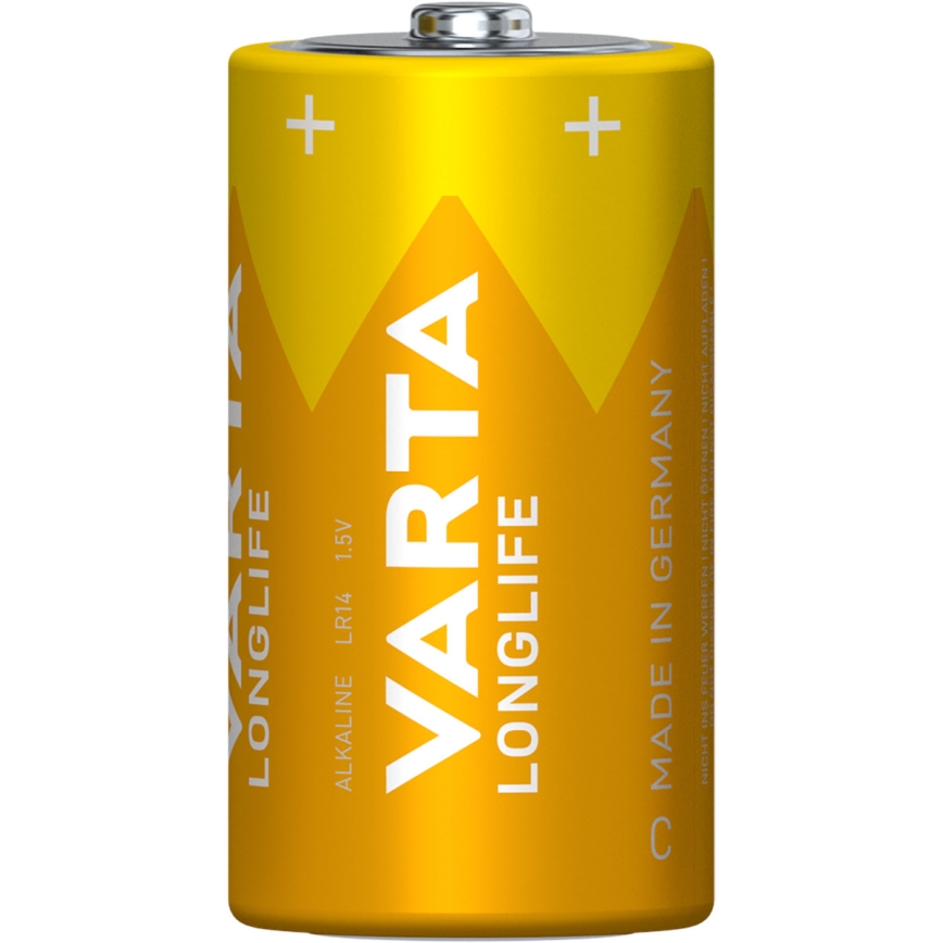 Varta 4114101422 - 2 бр. Алкална батерия LONGLIFE LR14/C 1,5V