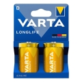 Varta 4120101422 - 2 бр. Алкална батерия LONGLIFE D 1,5V