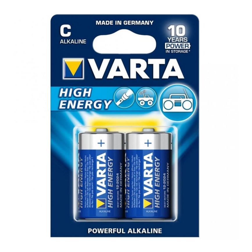 Varta 4914 - 2 бр. Алкални батерии HIGH ENERGY C 1,5V