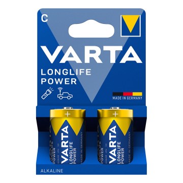 Varta 4914121422 - 2 бр. Алкална батерия LONGLIFE POWER LR14/C 1,5V