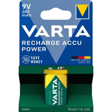Varta 56722101401 - 1 бр. презареждаема Ni-MH акумулаторна батерия 200mAh/9V