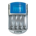 Varta 57070 - Зарядно за батерии LCD 4xAA/AAA 100-240V/12V/5V