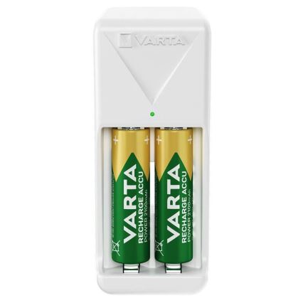 Varta 57656101451 - Зарядно за батерии 2x AA/AAA, 2100 mAh, 230 V
