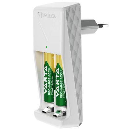Varta 57656101451 - Зарядно за батерии 2x AA/AAA, 2100 mAh, 230 V