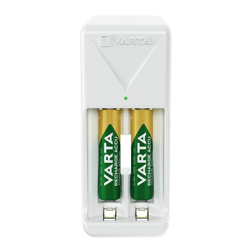 Varta 57656201421 - Зарядно устройство за батерии 2xAA/AAA 800 mAh 230V