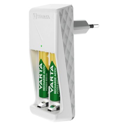 Varta 57656201421 - Зарядно устройство за батерии 2xAA/AAA 800 mAh 230V