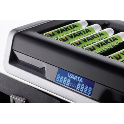 VARTA 57671 - LCD Мулти зарядно 8xAA/AAA a USB зареждане 4ч