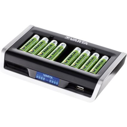 VARTA 57671 - LCD Мулти зарядно 8xAA/AAA a USB зареждане 4ч