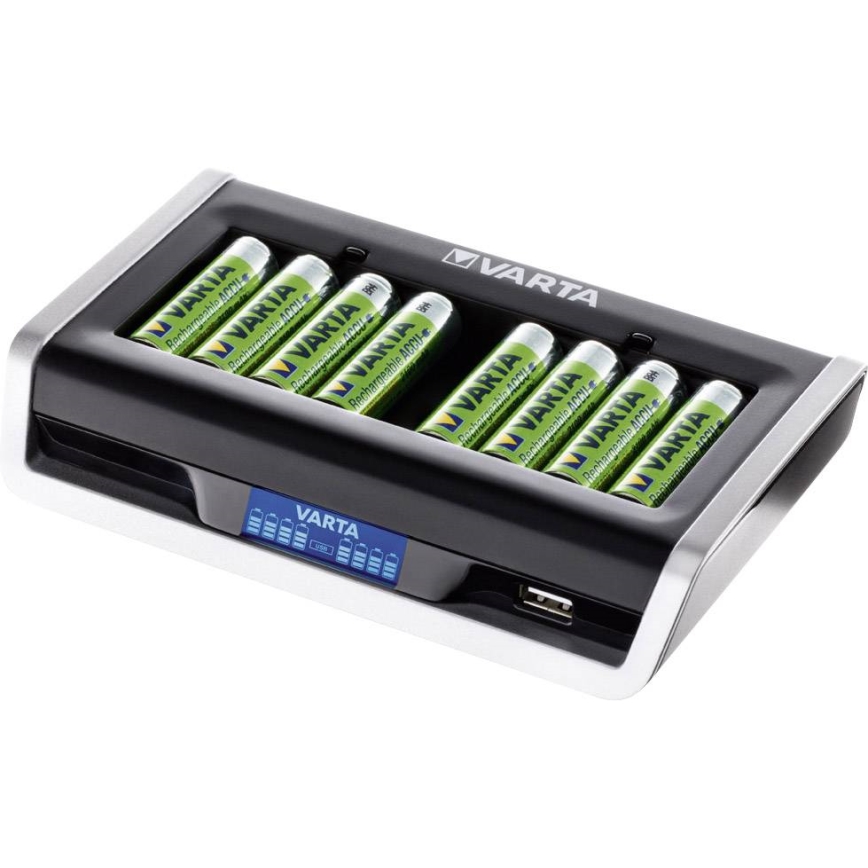 VARTA 57671 - LCD Мулти зарядно 8xAA/AAA a USB зареждане 4ч