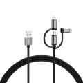 Varta 57937101111 - USB кабел 3в1 с конектор Lightning и Micro USB 2 м